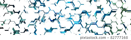 Abstract blue green tech hexagonal pattern... - Stock Illustration ...