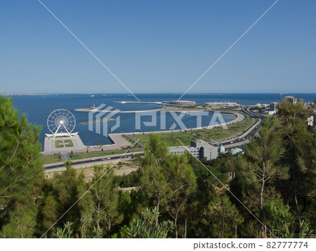 modern architecture in Azerbaijan, view above the sea 82777774