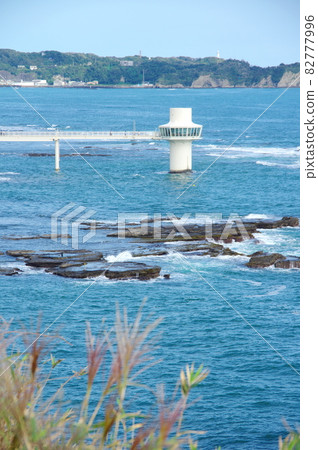 勝浦海底公園海底展望台 千葉縣勝浦市 照片素材 圖片 圖庫