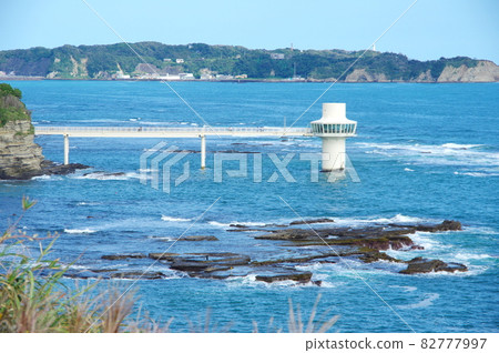 勝浦海底公園海底展望台 千葉縣勝浦市 照片素材 圖片 圖庫