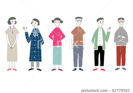 Seniors in various poses Seniors in various poses 82779561