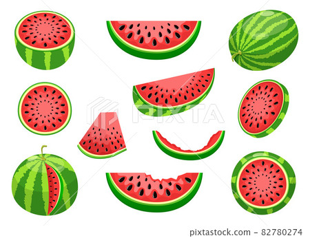 Watermelon fruit vector design illustration isolated on white background 82780274