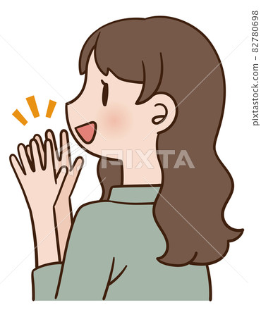 側身婦女為便衣鼓掌 82780698