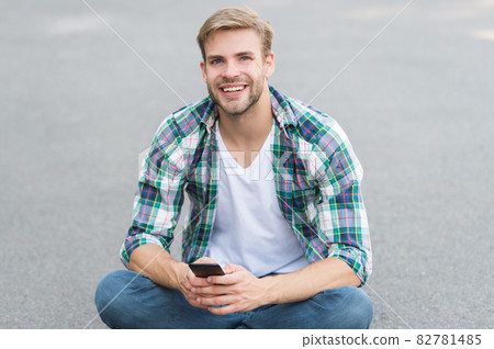 Smartphone always with me. College student use smartphone. Smartphone always with me. College student use smartphone. 82781485