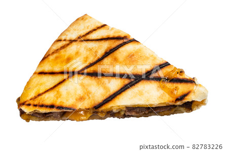 segment of Quesadilla cutout on white background 82783226