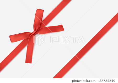 Red Ribbon and Bow isolated. 82784249