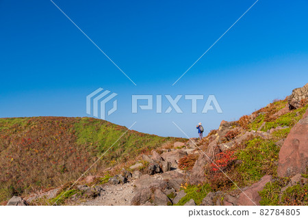 (Tochigi Prefecture) Scenery of Mt. Nasu and Mt. Chausu during the autumn colors 82784805