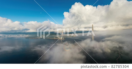 View from the drone to the Russian bridge View from the drone to the Russian bridge 82785304