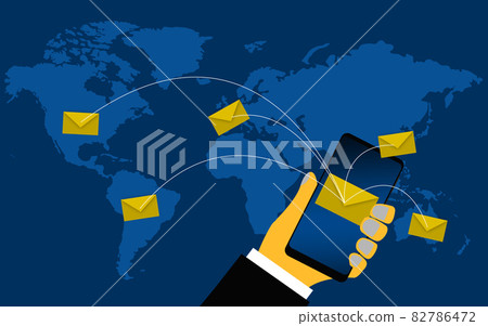 Email sending around the world 82786472