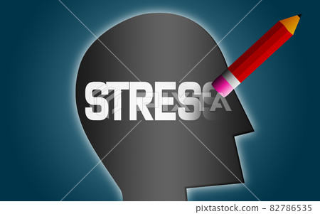 Erase stress word from human head 82786535
