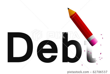 Erase debt with pencil eraser Erase debt with pencil eraser 82786537