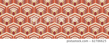 70年代復古現代無縫圖案矢量插畫素材壁紙 82786625