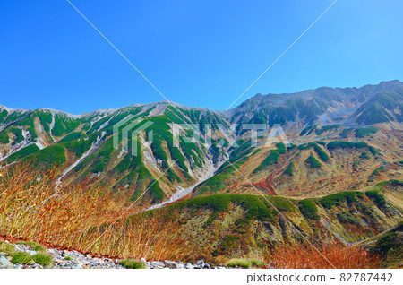 Tateyama mountain range, autumn leaves, Bessan and Masagodake mountains, Toyama prefecture Tateyama mountain range, autumn leaves, Bessan and Masagodake mountains, Toyama prefecture 82787442