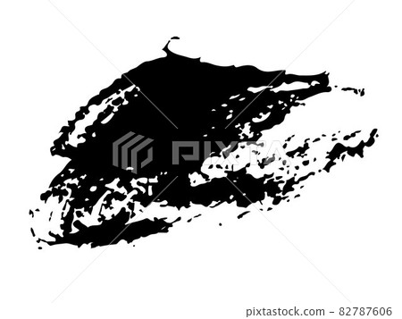 Vector Abstract Brush Hand Drawn Texture in Black Color Sketch Simple Pattern isolated on White Background Stroke Shape 82787606