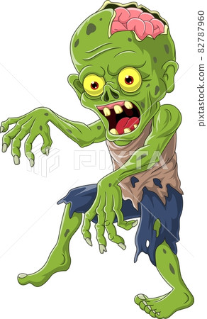 Cartoon zombie isolated on white background Cartoon zombie isolated on white background 82787960