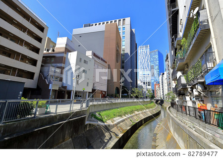 Tokyo Shibuya cityscape Shibuya River and Shibuya Stream 82789477
