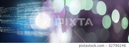 Computer code processing against black and green background, program coding and technology concept Computer code processing against black and green background, program coding and technology concept 82790246