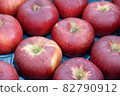 Up with multiple apples lined up (cultivar Akiei) 82790912