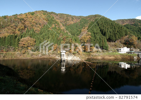 Tottori four seasons walk autumn Saji dam Tottori four seasons walk autumn Saji dam 82791574