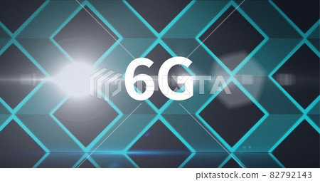 Composition of 6g text over network of glowing blue diamonds Composition of 6g text over network of glowing blue diamonds 82792143