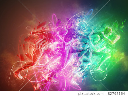 競爭的人的插圖 82792164