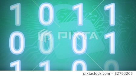 Composition of binary coding processing over online security padlock and computer circuit board Composition of binary coding processing over online security padlock and computer circuit board 82793205