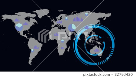 Composition of scope scanning and statistics... - Stock Illustration ...