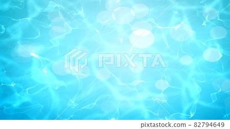 Composition of swimming pool with clear water, glowing light and copy space 82794649