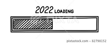 Christmas 2022 progress loading bar. Infographics design element with status of completion. Hand drawn vector illustration Christmas 2022 progress loading bar. Infographics design element with status of completion. Hand drawn vector illustration 82798152