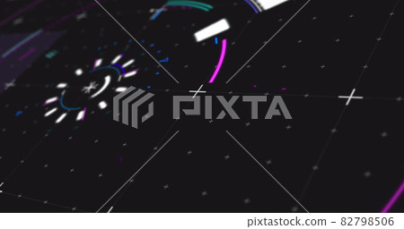 Image of scope scanning and pulsating with markers on black background Image of scope scanning and pulsating with markers on black background 82798506