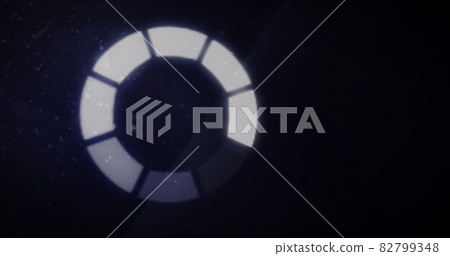 Image of glowing loading circle digital interface 82799348
