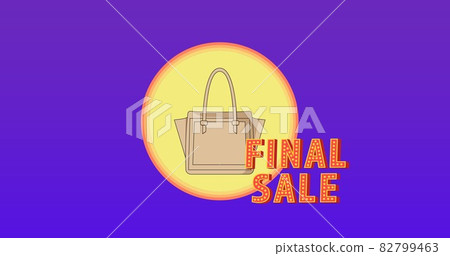 Composition of handbag on blue background 82799463