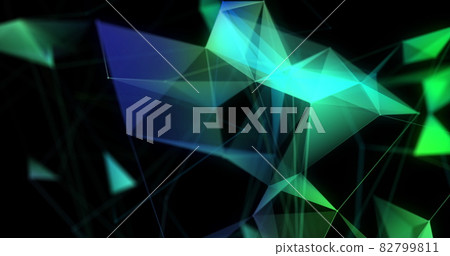Multicolored geometrical shapes against black background Multicolored geometrical shapes against black background 82799811