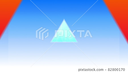 Multiple colorful triangle shapes moving against black background Multiple colorful triangle shapes moving against black background 82800170