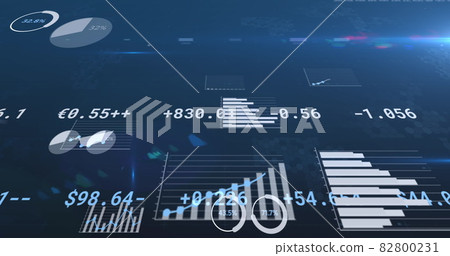 Image of financial data processing, numbers changing and statistics Image of financial data processing, numbers changing and statistics 82800231