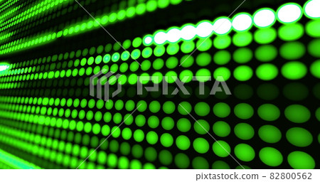 Rows of green led light diodes glowing and darkening on blakc background Rows of green led light diodes glowing and darkening on blakc background 82800562