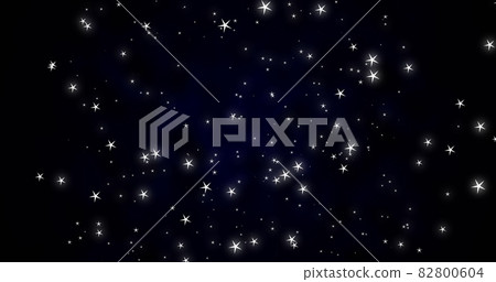 Image of glowing spots of light twinkling and moving in hypnotic motion on night sky in backgrou Image of glowing spots of light twinkling and moving in hypnotic motion on night sky in backgrou 82800604