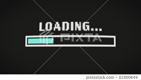 Image of flickering loading and error text and... - Stock Illustration ...