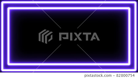 Image of glowing neon purple frame flickering on seamless loop on black background Image of glowing neon purple frame flickering on seamless loop on black background 82800754