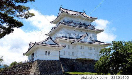 小田原城堡和藍天 小田原城堡和藍天 82801400