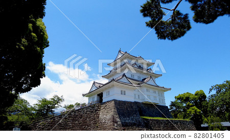 Odawara Castle and the blue sky 82801405