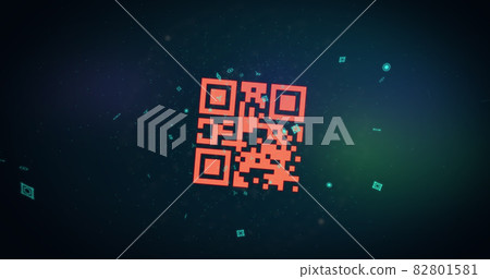 QR code scanner against blue background QR code scanner against blue background 82801581