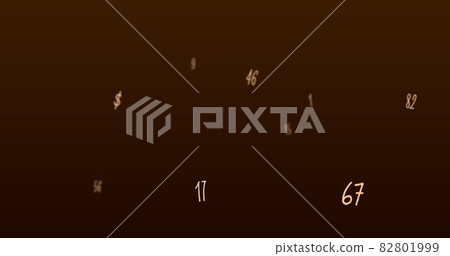 Random numbers, figures, and symbols floating upwards in a vast empty space Random numbers, figures, and symbols floating upwards in a vast empty space 82801999