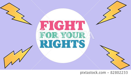 Composition of text girl power on blue background 82802233