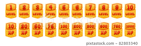 Set of cheese game level ui icons score experience 82803340