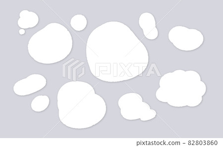 Vector material set of white fluffy frame with light shadow Vector material set of white fluffy frame with light shadow 82803860