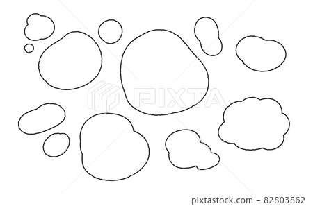 Vector material set of white fluffy frame drawn with black lines Vector material set of white fluffy frame drawn with black lines 82803862