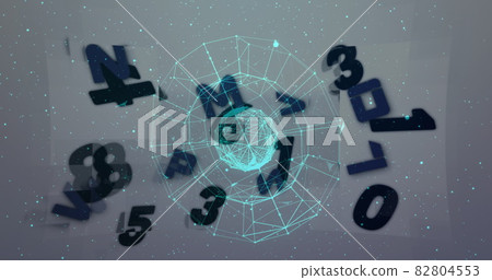 Image of numbers changing with network of connections Image of numbers changing with network of connections 82804553