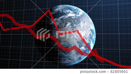 Statistics data over planet earth.-插圖素材 [82805601] - PIXTA圖庫