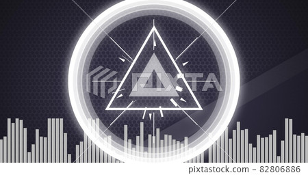 Techno triangle digital media 4k - Stock Illustration [82806886] - PIXTA